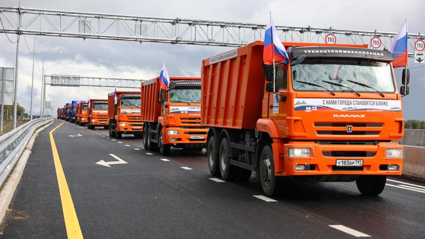 Больше половины строящейся трассы М-12 уже заасфальтировано