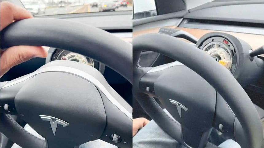 Владелец Tesla Model Y пожаловался на отвалившийся на ходу руль