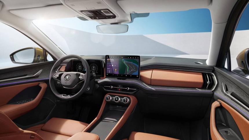 Skoda рассекретила интерьер кроссовера Kodiaq