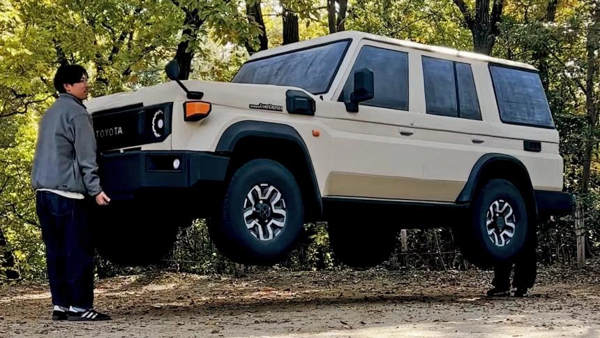 Посмотрите на полноразмерный Land Cruiser 70, сделанный из пенопласта